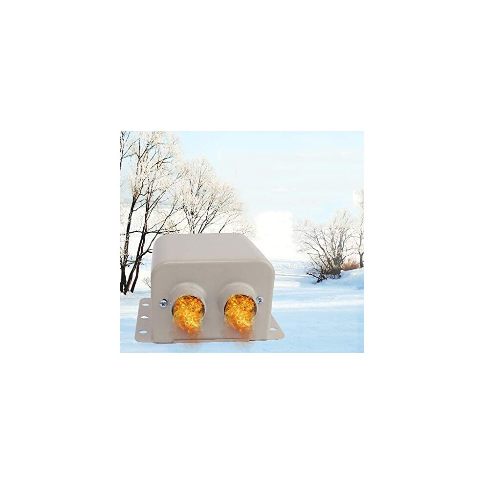 12V Car Heater 800W Ptc Ceramic Fast Heating Defroster With Dual Air Outlets For Windshield Gray 9351714738095