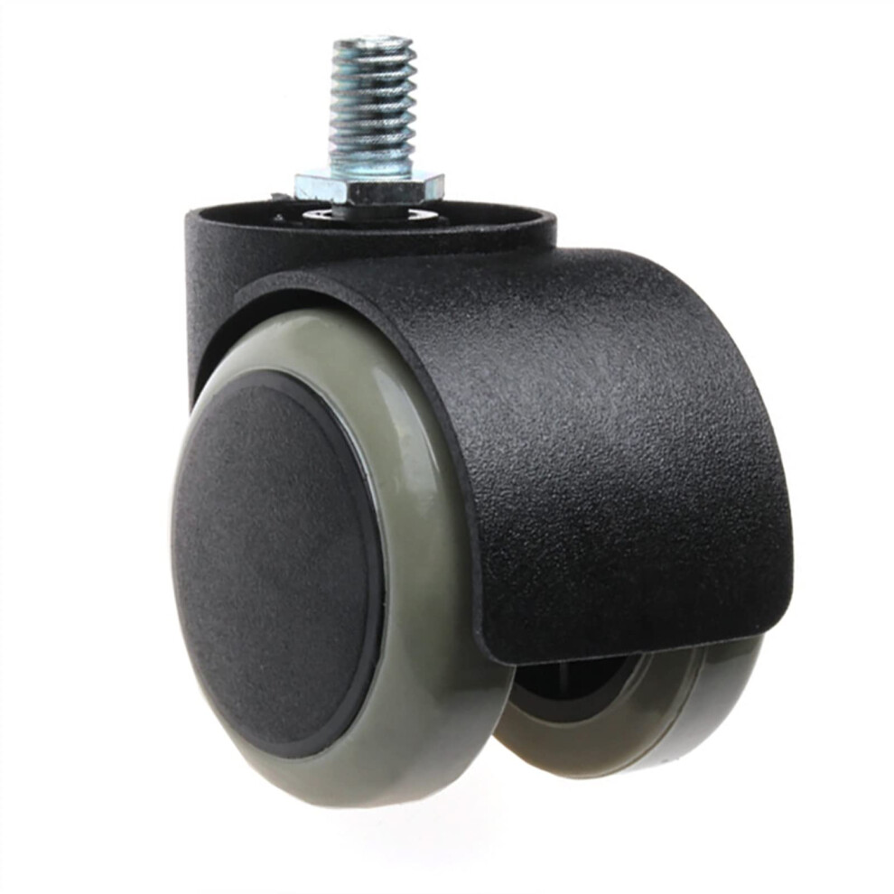 2 Inch Office Chair Casters Swivel Rubber Wheels For Hardwood Floors, Quiet 360 Rolling, 1Pcs 9351714723664