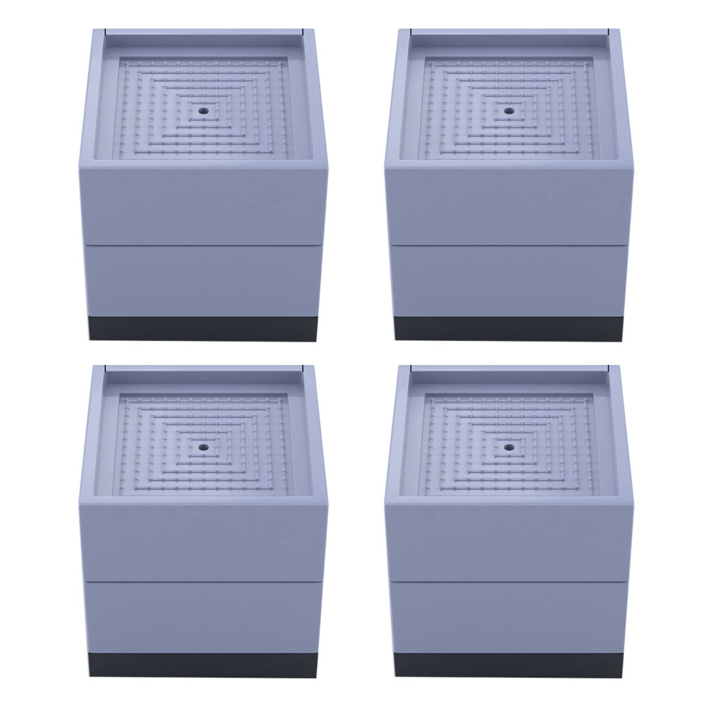 Adjustable Furniture Legs 4Pcs 7.5Cm Sofa And Bed Risers With Mounting Plate For Enhanced Stability 9351714723718