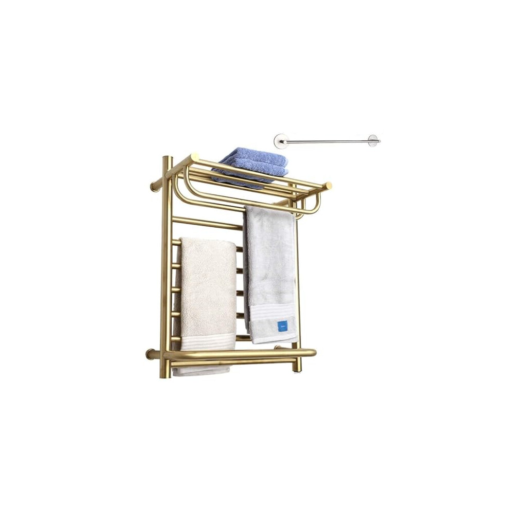 Wall Mounted Heated Towel Rail 6Rod 304 Stainless Steel Electric Warmer 70W Fast Heating Ip56 Waterproof 9351714738941