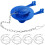 Toilet Flappers Replacement Universal Rubber Toilet Bowl Flapper with 4 Pieces Flapper Chains Replacement 1