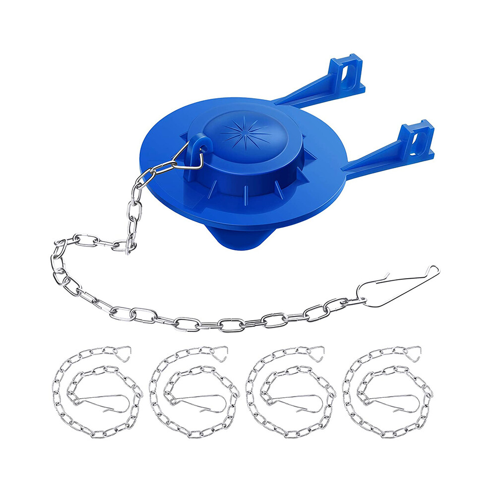 Toilet Flappers Replacement Universal Rubber Toilet Bowl Flapper With 4 Pieces Flapper Chains Replacement 4713155410766