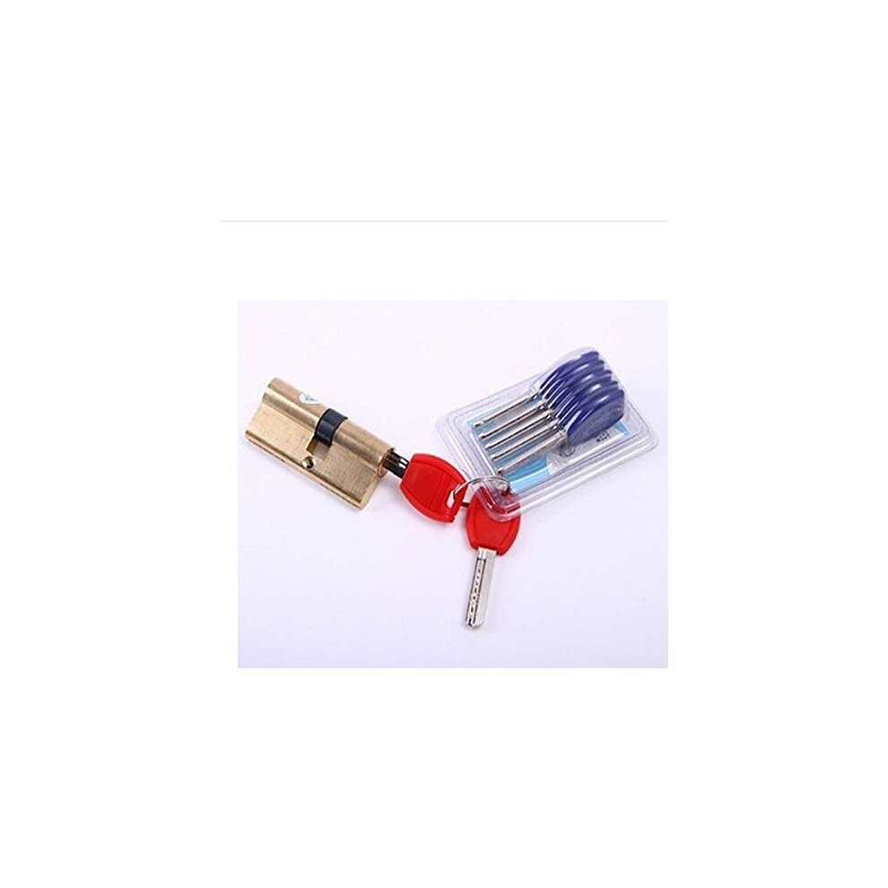 Antitheft Brass Door Cylinder Lock 80Mm Antidrill Security Core With Smooth Key Rotation 9351714724425