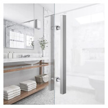 Barn Door Handle Stainless Steel 60cm Silver H Shape Sliding Glass Door Pull Easy Installation Durable