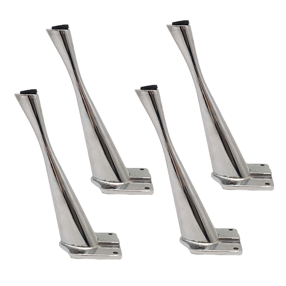 Adjustable Metal Furniture Legs 17Cm Silver Set Of 4, Replacement Sofa Legs With Modern Design 9351714724067