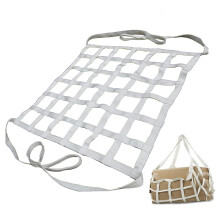 White Nylon Lifting Sling Cargo Net 1x1m 1Ton for Truck Trailer Dock Loading Fast Secure Handling