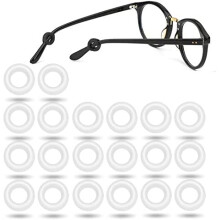 10 Pairs White Eyeglass Ear Hooks Silicone Glasses Retainers AntiSlip Soft Comfort Fit for Sports