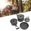 Lightweight Hard Anodized Camping Cookware Set for 45 People with Foldable Handles and Compact Nesting Storage 2