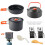 Camping Cookware Set with Pot Pan Kettle Utensils, Lightweight Compact Nesting Gear for Backpacking Hiking 3