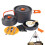 Camping Cookware Set with Pot Pan Kettle Utensils, Lightweight Compact Nesting Gear for Backpacking Hiking 5