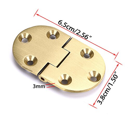 Solid Brass Drop Leaf Table Hinges 90 Heavy Duty Butt Hinges with Screws for Folding Table 2Pcs 1