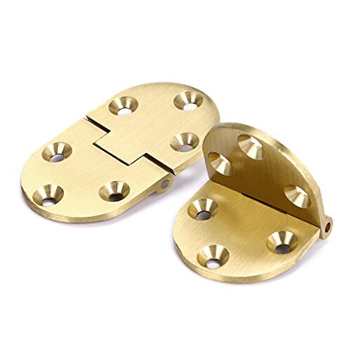 Solid Brass Drop Leaf Table Hinges 90 Heavy Duty Butt Hinges with Screws for Folding Table 2Pcs 2