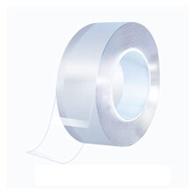 Reusable Transparent Double Sided Tape 2mm Thick Waterproof Traceless Mounting Gel Tape for Kitchen and Bathroom 2cm x 300cm