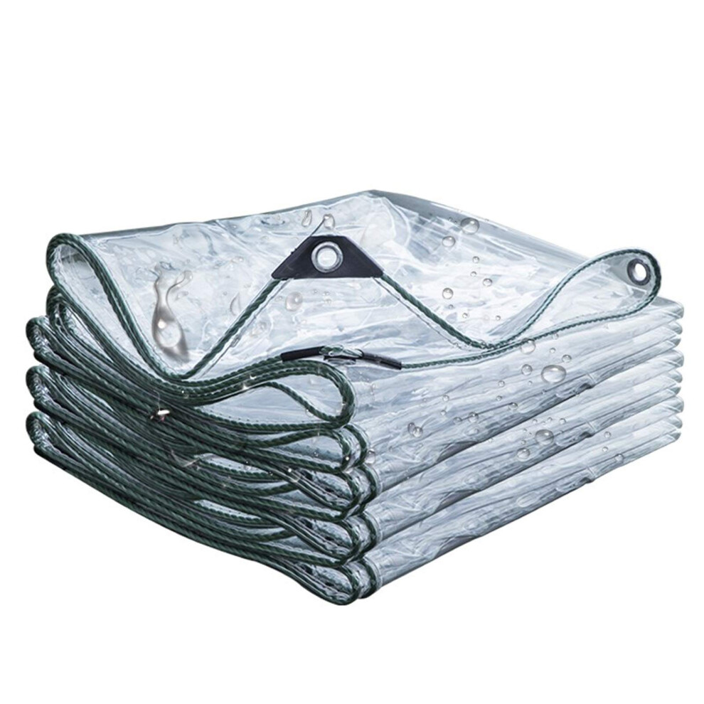 Clear Pvc Tarpaulin 3X3m Transparent Waterproof Tarp With Eyelets For Patio And Greenhouse Outdoor Protection 9045646515311