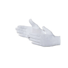 585 Cotton Work Gloves 12 Pairs White Size 8, Breathable Reinforced 100 Percent Cotton Comfort