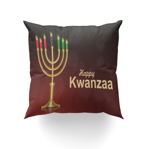 Capa de almofada decorativa com estampa da herança africana do Kwanzaa, 45 x 45 cm (18 x 18 polegadas) 1