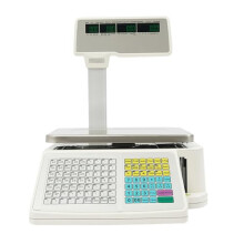 Digital  Computing Scale with Fast Label Printing, Dual LCD Display, Stainless Steel Platform for Retail Store