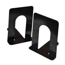Heavy Duty Metal Bookends with NonSlip Base, Durable Black Book Supports for Office and Library Shelves