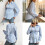 Women's Maternity Shirt Long Sleeve Button Down Nursing-Blue M 4