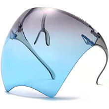Full Face Shield Sunglasses UV400 Polarized Visor AntiGlare Protection for Men Women (Gray Blue)