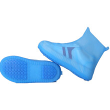 Silicone Shoe Covers Waterproof Non Slip Thickened Reusable Rain Overshoes for Men Women Teens Blue XXL