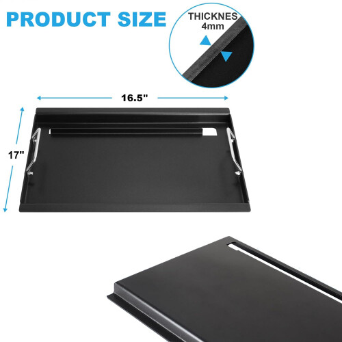 Full Size Cast Iron Griddle for CharBroil Performance 2 Burner, Even Heat Flat  Plate Replacement 1