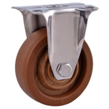 304 Stainless Steel 5 Inch Fixed Caster Wheel, Smooth Ball Bearing, Low Noise,  Temperature Use