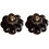 Black Ceramic Pumpkin Cabinet Knobs 2pcs Retro Drawer Pull Handles for Kitchen Cabinets 1