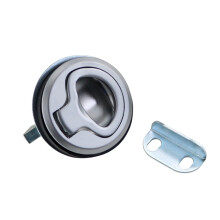 Cabinet Panel Lock Zinc Alloy Drawer Lock Flush Embedded Design Secure Collision Latching Matte Finish 1Pc