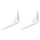 2 Pack White L Shaped Wall Shelf Brackets, Heavy Duty Iron Shelf Supports with Rust Resistant Coating 1