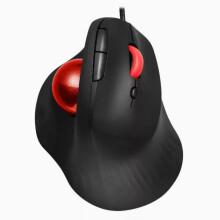 JOMaa Stille Bedrade Trackballmuis, Ergonomische Verticale Rollerballmuis met 34mm Bal, 4-traps Instelbare DPI voor Windows & macOS