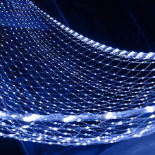 Fairy Mesh Lights Outdoor Blue 5x5ft 96 LED 8 Modes