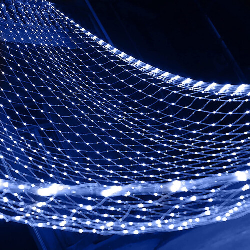 Fairy Mesh Lights Outdoor Blue 5x5ft 96 LED 8 Modes