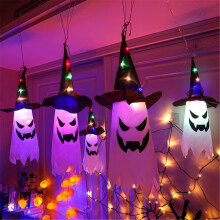 Tarmeek Höstdekor Halloween LED Häxhatt Halloween Spökslinga