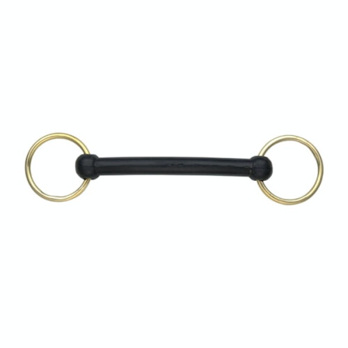 Shires Overcheck gummibid til heste, bradon, 11,5 cm, sort 11,5 cm
