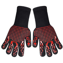 BBQ Grill Gloves Heat Resistant Silicone NonSlip Cooking Gloves for Grilling Baking and Oven Use