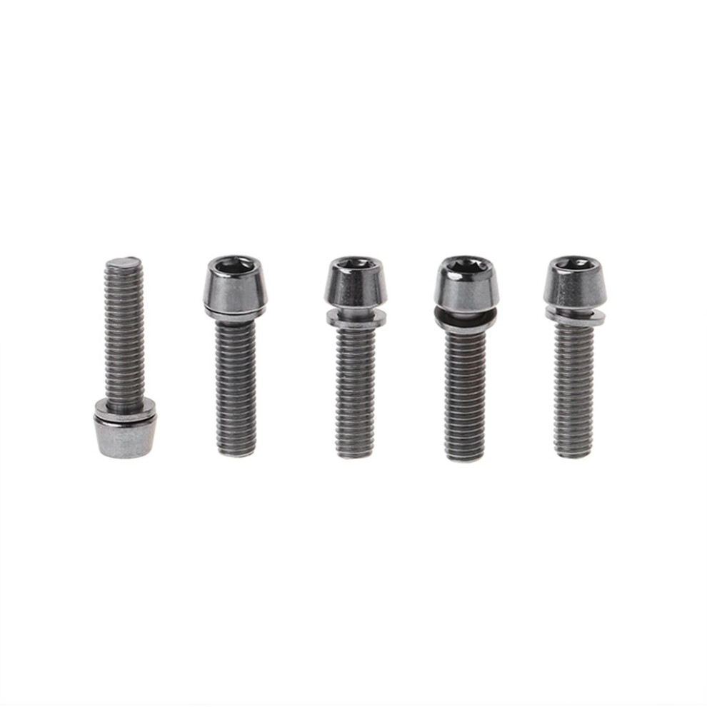 5 Pcs Bicycle Screw M5x20mm / M6x20mm With Spacer Stem Riser Parts 9301715105235