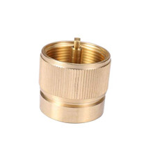 2 PCS Propane Adapter 1lb Tank to Lindal Valve, Quick Conversion Brass Connector for Camping Stove