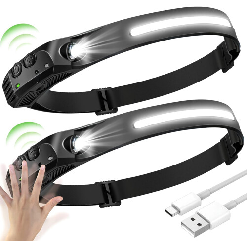 Gobeam 230 LED headlamp rechargeable USB hands-free 2 pcs