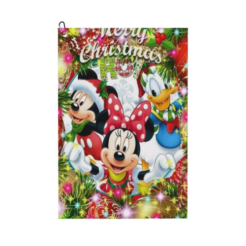Prosop de golf Mickey Mouse pentru bărbați, microfibră, tip waffle