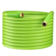 100 ft Garden Hose 5/8 Inch No Kink Flexible Water Hose with Solid Brass Fittings AllWeather Durable Build