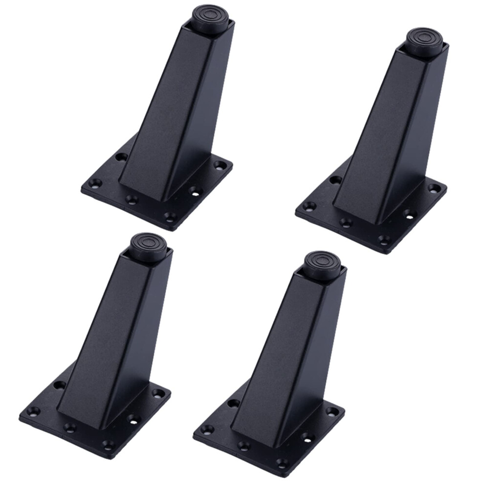 Adjustable Aluminum Furniture Legs 10Cm Black Â HeavyâDuty Metal Table And Sofa Legs With AntiâSlip Pads 9045646516820