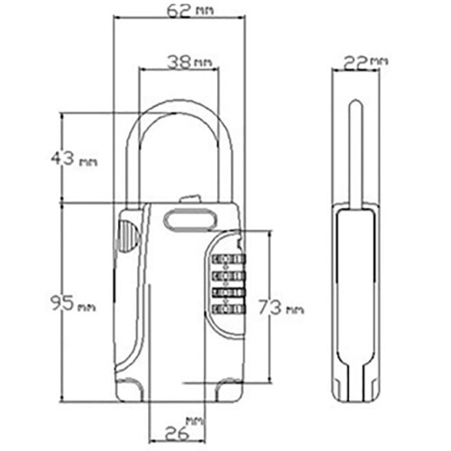 Key Lock Box with 4Digit Combination, Dual Key Capacity, Weatherproof Wall Mounted Key Safe 2