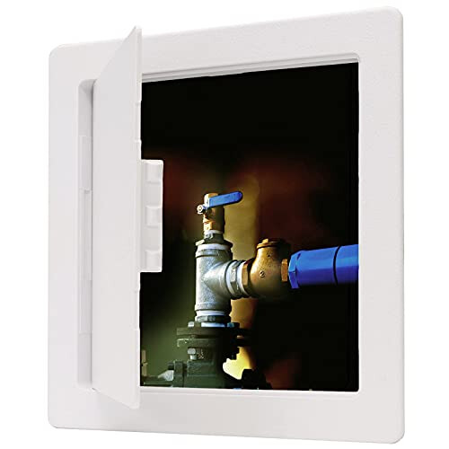 8x8 Plastic Access Panel with Removable Reversible Door and Concealed Hinge for Wall or Ceiling Access