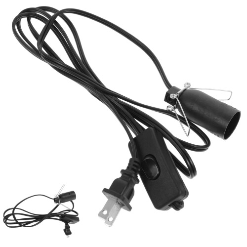 2pcs E12 Lamp Cord Replacement with Inline Switch Control, Easy Install for Holiday Decor