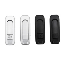 Electrical Cabinet Lock Black Zinc Alloy Flush Mount Secure Lock for Industrial Panel Door 1Pcs