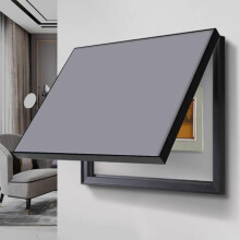 Gray Electrical Panel Cover 40x30cm Solid Wood Front Panel Flip Easy Access Decorative Fuse Box Cover
