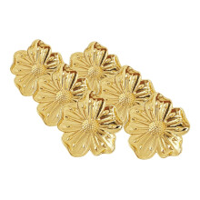 Vintage Brass Flower Cabinet Knobs 6 Set Antique Floral Dresser Pulls Solid Brass Decorative Handles