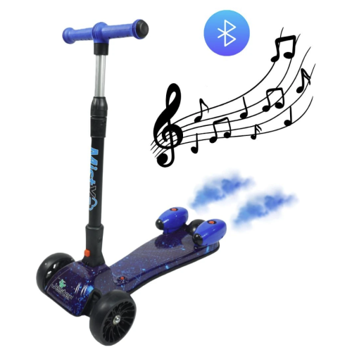 MistX 3 Wheel Foldable Kids Push Scooter Blue
