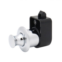 Black RV Cabinet Lock Keyless Push Button Drawer Latch 25mm Cut Hole Secure Cam Handle for Motorhome Kitchen